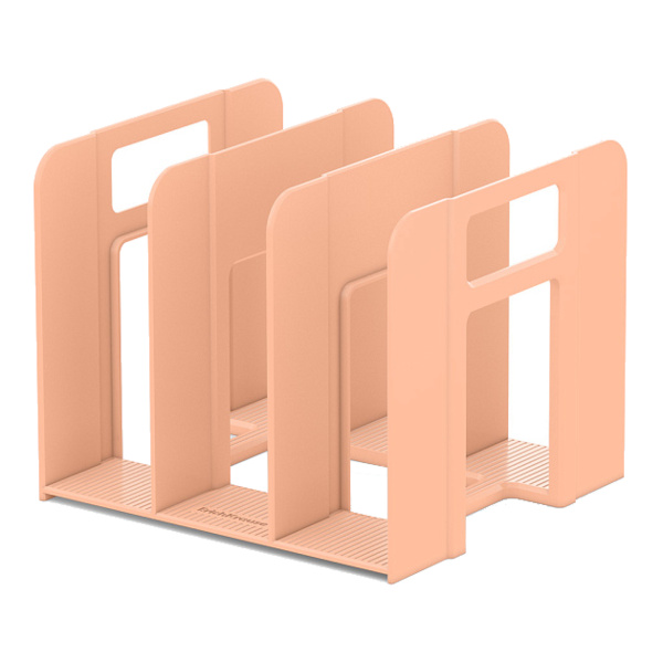 Лоток сортер 3отд. "Techno. Pastel Bloom" 180мм, пластик, персиковый 61494 Erich Krause