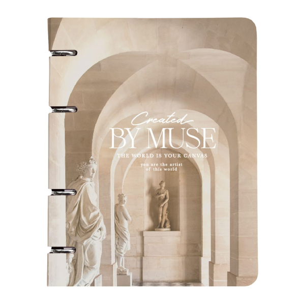 Тетрадь 80л А5+ клетка на кольцах "Muse. Музей" картон, рисунок N5433 Be Smart