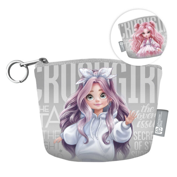 Кошелек детский "Фешн девочки" 11*7,5*3,5см, иск.кожа, молния 69385 Феникс+