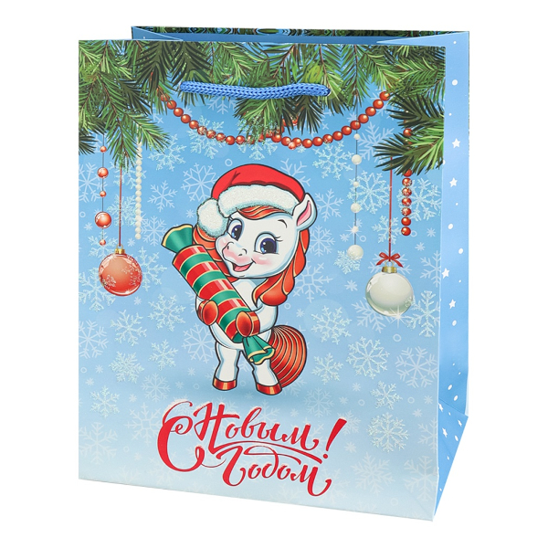 Пакет бумажный 23*18*10см "Лошадка с конфетой" ППК-2421 Dream cards