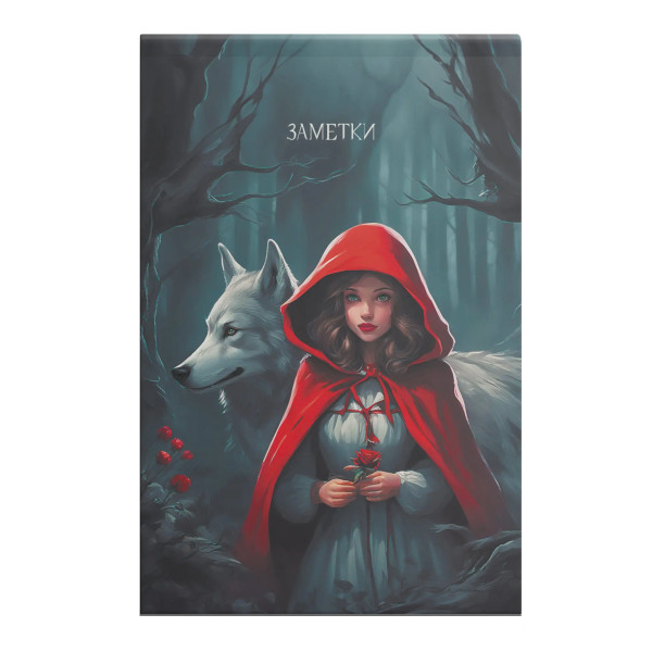 Блокнот А6 40л "Работа не волк" клетка, склейка, мягк.обл., картон, рисунок БСК640327 Listoff