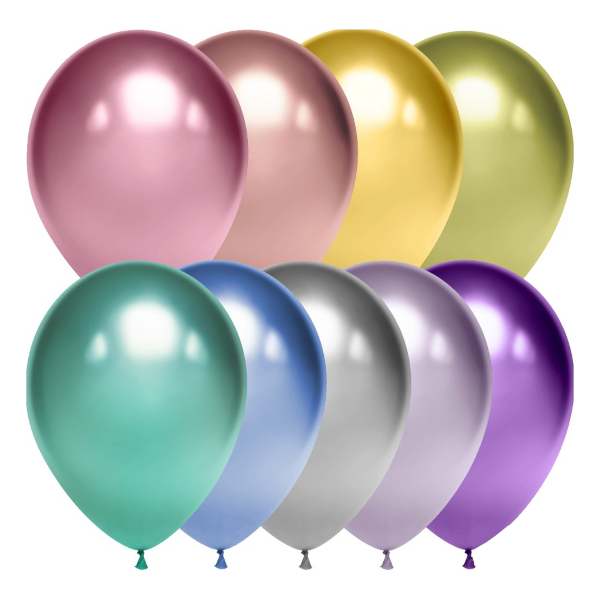 Набор шаров "Хром" d-30см, 50шт, ассорти 611110 Дон Баллон