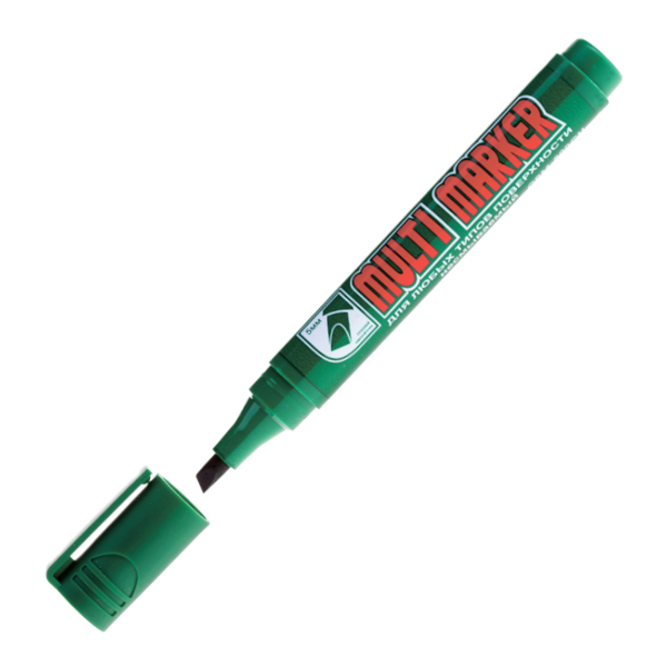 Маркер перм 5мм, спирт. осн., скош., зеленый, пластик. корп. "Multi marker Chisel" CPM-800CH Crown