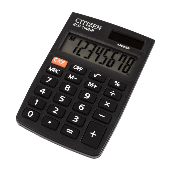 Калькулятор Citizen SLD-100N (NR) (черный) карманный 8р