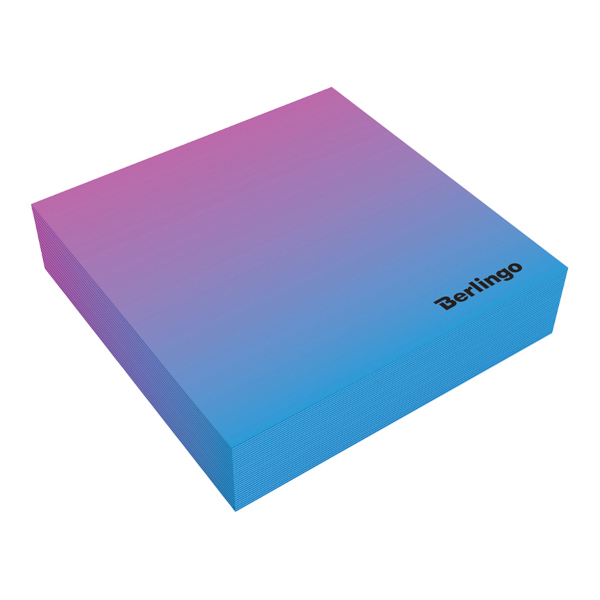 Блок для записей Berlingo "Radiance" 200л, 85*85*20мм, голубой/розовый LNn_00051