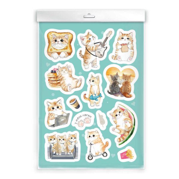 Наклейки бумажные "Мурчальные истории" 14,8*21см 71646 Феникс+