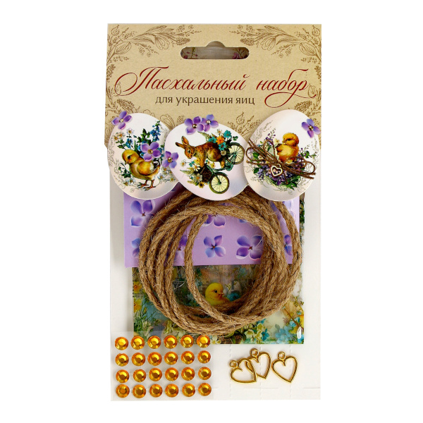 Набор для украшения яиц "Цыплята ретро" 9*16см 10704952