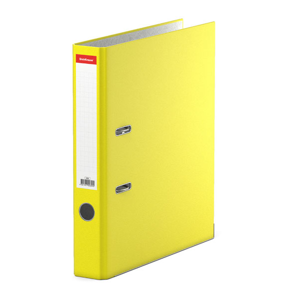 Файл А4, 50мм, разборный, картон/бумвинил, кант, жёлтый "Стандарт" 699 Erich Krause