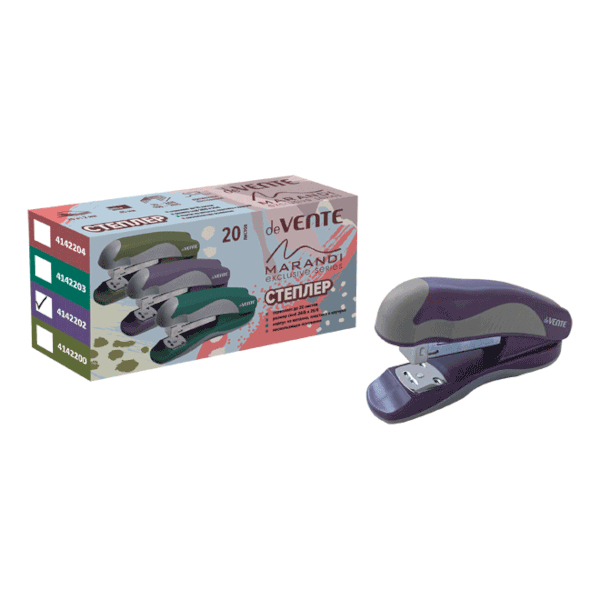 Степлер №24/-26/8, 40л, пластик, серый 5618GR/GREEN KW-trio