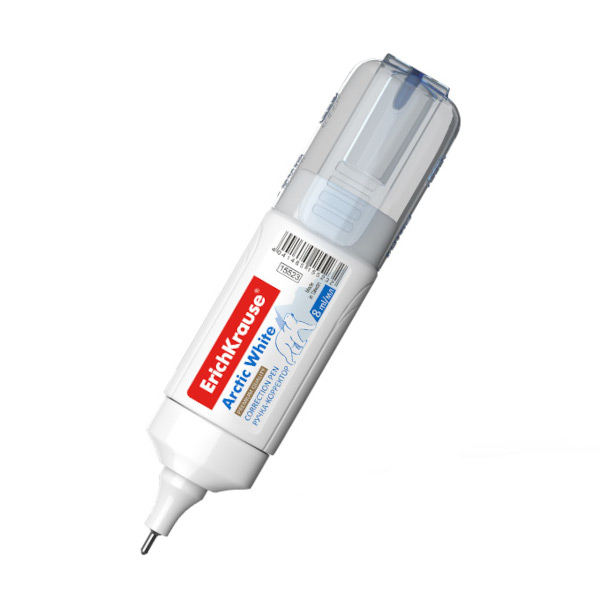 Корректор шариковый Erich Krause "Arctic White"  8мл, метал. наконечник, ЕК15523