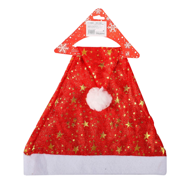 Колпак новогодний "Звездочки маленькие" 27*40см, красный 719602 Зимнее волшебство.