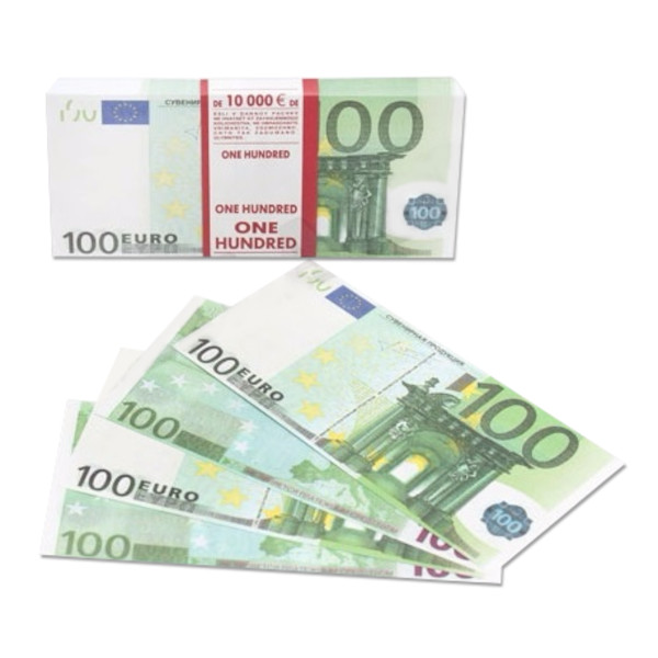 Шуточные деньги 100 евро 7*16см, 98шт 9-50-0008 Миленд