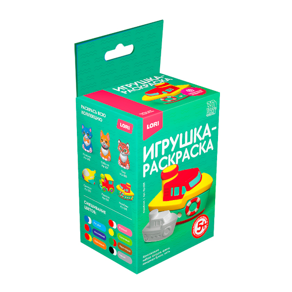 Набор для творчества Lori Игрушка-раскраска "Кораблик" Ир-026