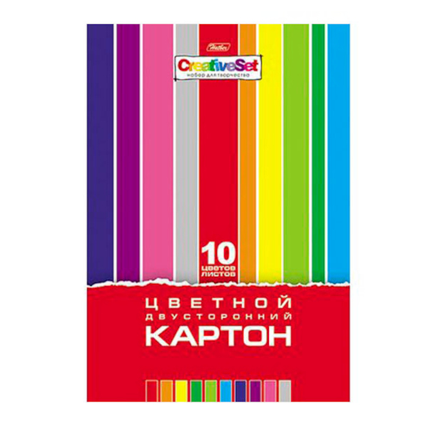Картон мелованный А4 10л/10цв, 200г/м2 "Монстрики" 116992 Brauberg
