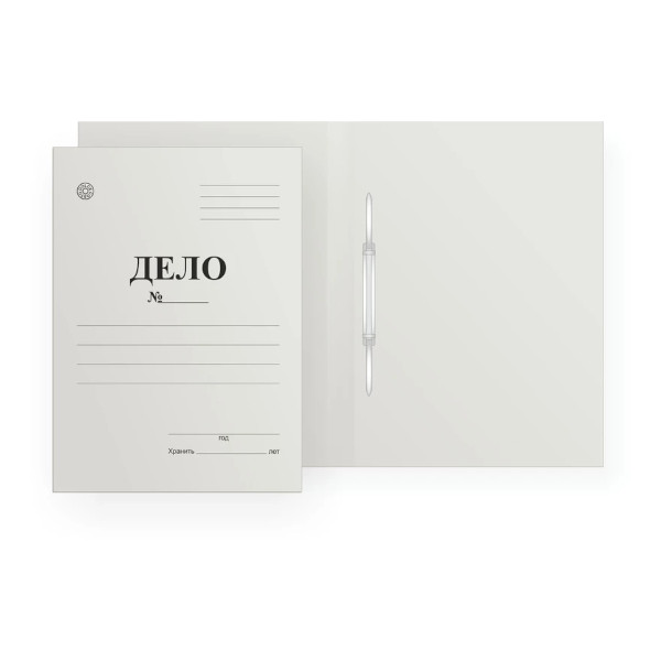 Папка-скоросшиватель картон "Дело №" А4, 320гр/м2, белая, немелов. D00506 Dolce Costo