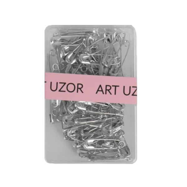Булавки английские метал., №000, 19*4мм, (1уп*80шт.), серебро 2800201 Арт Узор