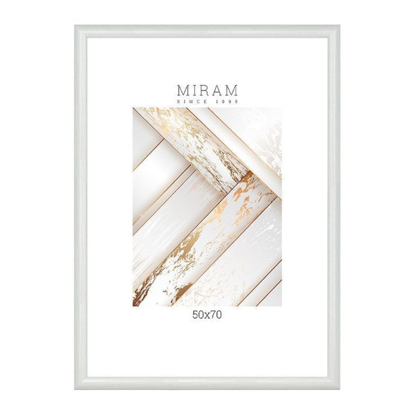 Фоторамка 50*70 пластик, багет 27мм, белый, вставка пластик 647261-20 МИРАМ