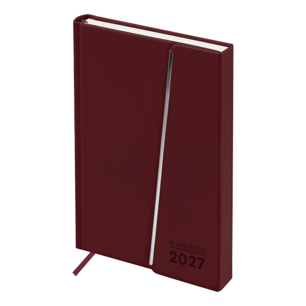 Ежедневник А5 2027 BG "Magnet. Wine" тв.обл., иск.кожа, винный, магн.клапан DdА5_67951