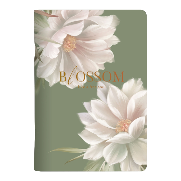 Тетрадь 40л А5 клетка "Blossom. Лотосы" картон, рисунок N6187 Be Smart