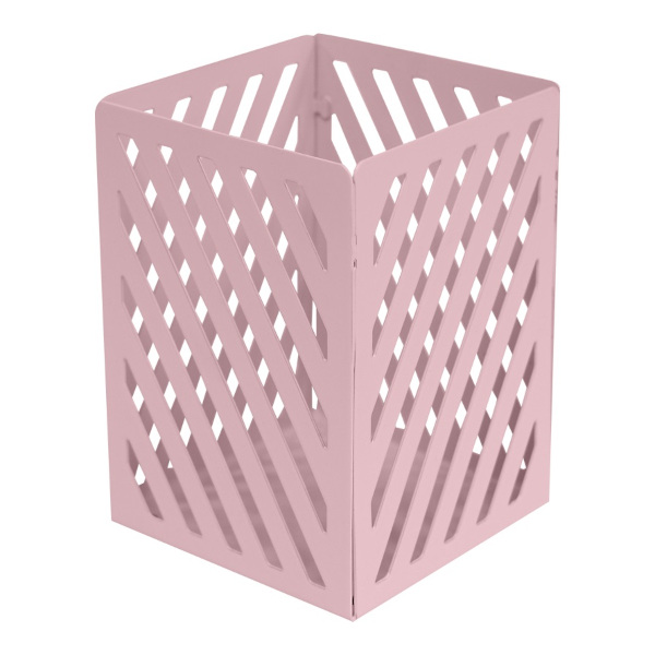 Подставка-стакан для пиш. прин. "Pastel" 7,2*7,2*10см, квадр., металл, розовый 4104362 deVENTE