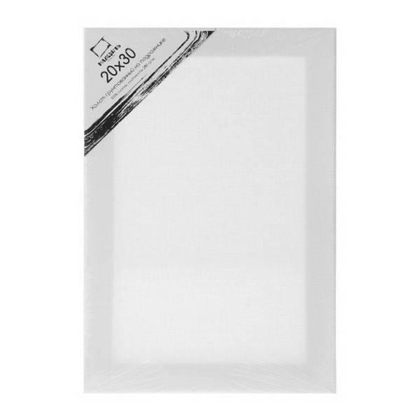 Холст грунтованный на подрамнике 20*30см, 280г/м2, мелкое зерно, хлопок 232030 Малевичъ