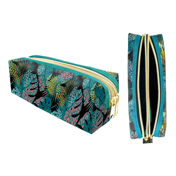 Пенал Lamark "Jungle mix" 2отд., 21*7*7см, на молнии, рисунок PB0030-01