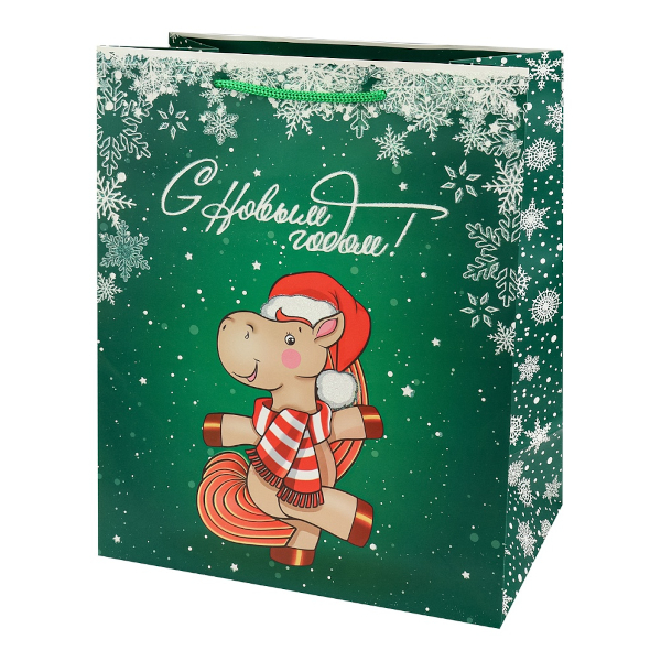 Пакет бумажный 32,7*26,4*13,6см "Милая лошадка" ППК-2428 Dream cards