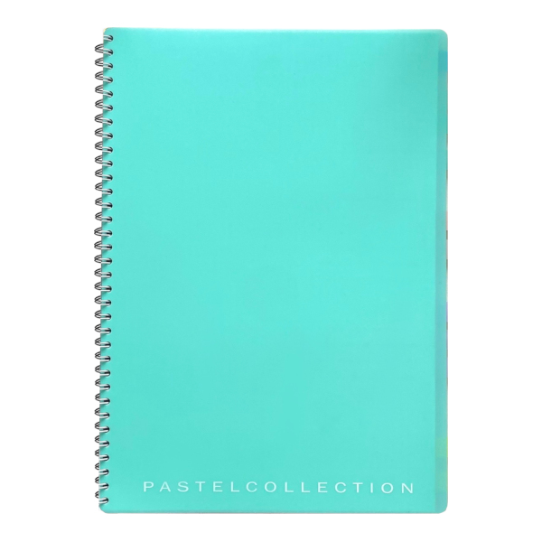 Тетрадь 80л А4 клетка/гребень "Pastel Collection Mint" пластик, мятный 3406 Полином