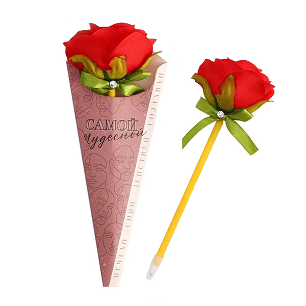 Ручка подарочная 1,0мм, синяя "Роза. Самой чудесной" картон. коробка 5290053 ArtFox