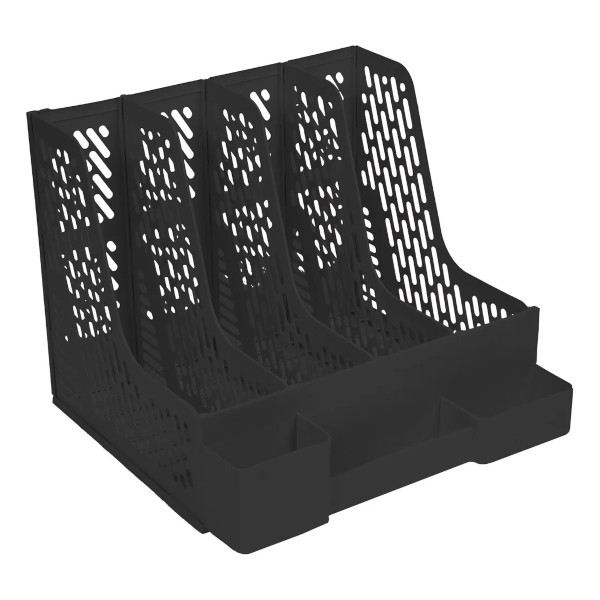 Подставка-органайзер "Universal" пластик, 7отд., черный 4102325 deVENTE