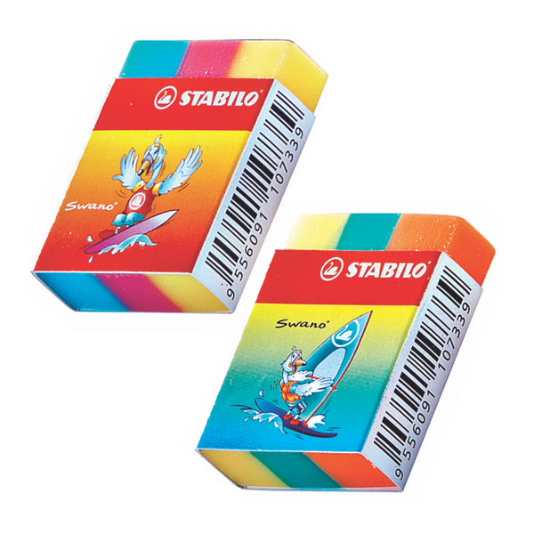 Ластик Stabilo "Yappy plas" прямоуг. 40*30*10мм, пластик, комбинир. 1195/30