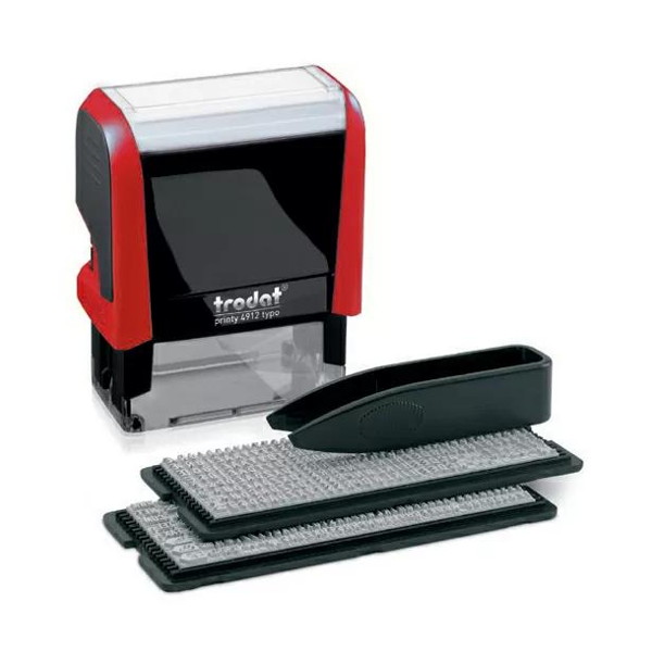Штамп 5-стр. самонаборный 58 * 22мм Trodat Ideal 4913 черный 2 кассы символов 6005/6006