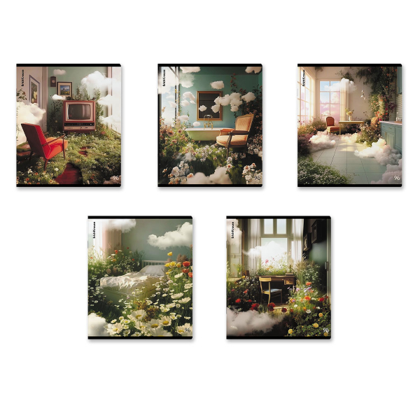 Тетрадь 96л А5+ клетка "Misty" картон, ассорти 65242 Erich Krause