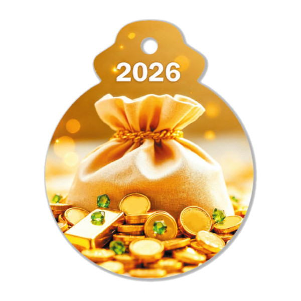 Магнит фигурный "Богатство. 2026" 64*83мм 9726 Квадра