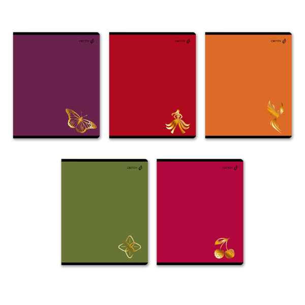 Тетрадь 48л А5 клетка "Цвет радости 01482" картон, ассорти Т88 Светоч