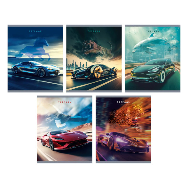 Тетрадь 48л А5 клетка "Покорители дорог" картон, ассорти ТК489118 Listoff