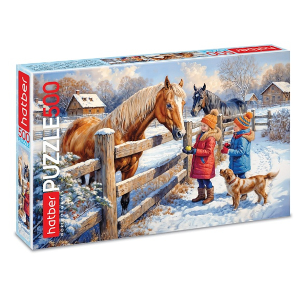 Пазлы 500 элем. дет. "Снежное утро" А2 330*480мм 500ПЗ2_35181 Hatber