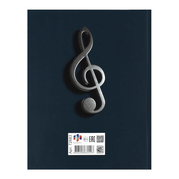 Дневник для музыкальной школы тв.обл. "Черный" 7БЦ ДМ5т48_лг_тф 08408 BG