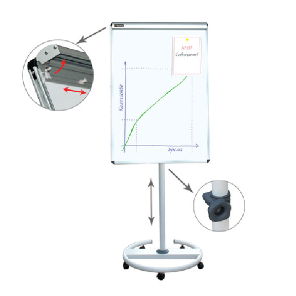 Флипчарт Brauberg  70*100см магнитно-маркерный на передвижной подставке 231703