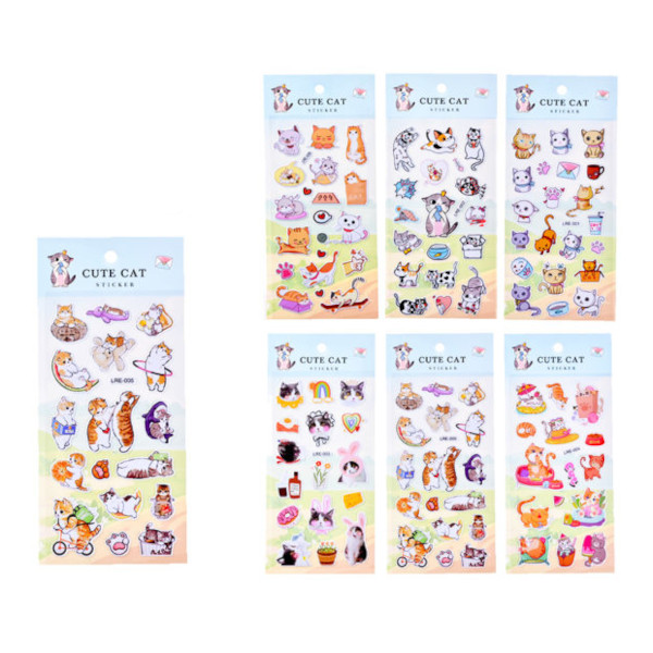 Наклейка декоративные "Котики" 22*10см, ассорти  M-8568 MAZARI ТМ