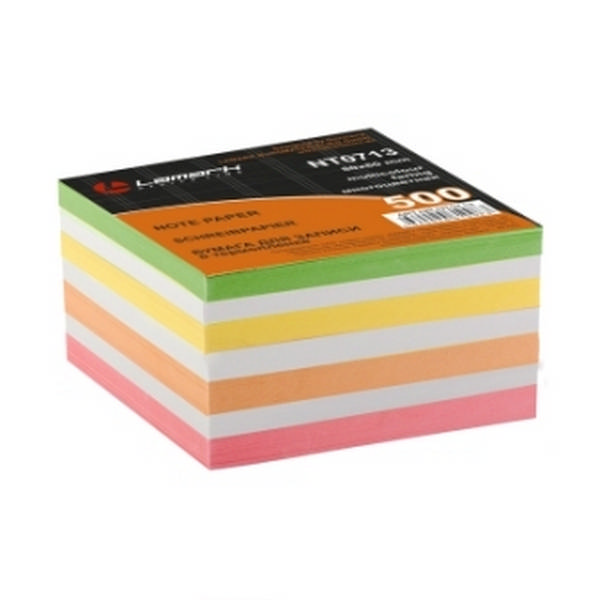 Блок для записей Lamark 80*80мм, 500л, цветной с белым, 80г/м2 NT0713