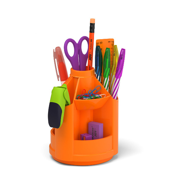 Офисный набор Erich Krause "Mini Desk" Neon Solid 13 предм., оранжевый 53229