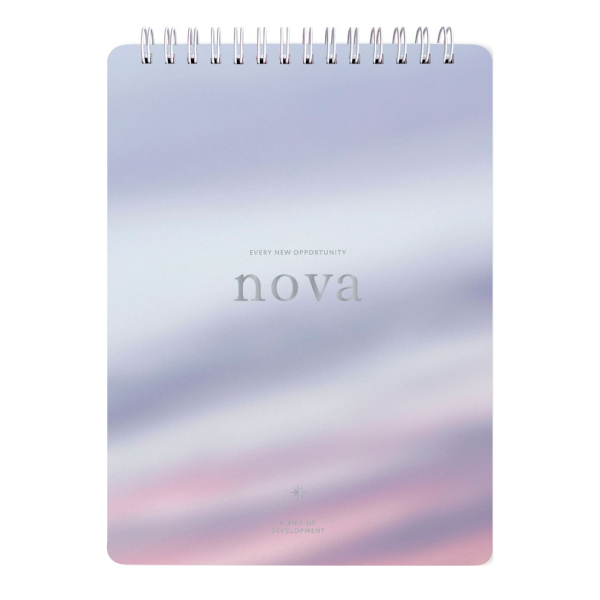 Блокнот А5 80л "Blossom. Ирисы" клетка, гребень, мягк.обл., картон, рисунок N6336 Be Smart