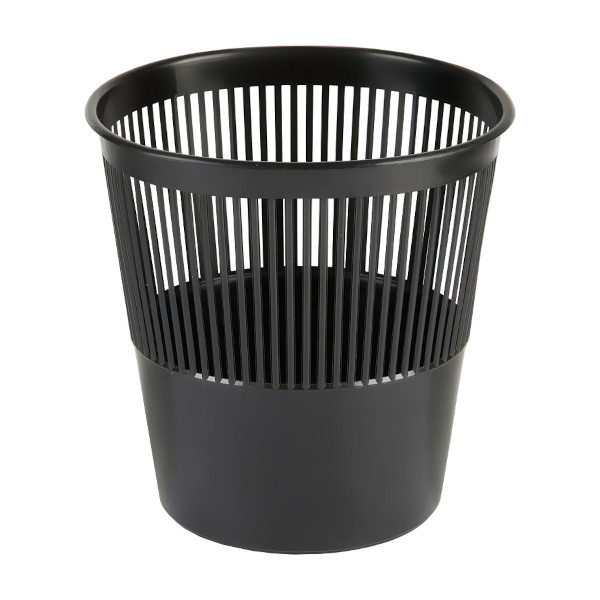 Корзина для бумаг 9л сетчатая круглая черная КР21 Стамм
