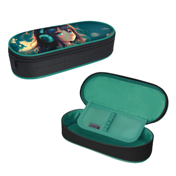 Пенал Lamark "Тишина 2" 1отд., 21*9*5,5см, на молнии, планка PB0050-11