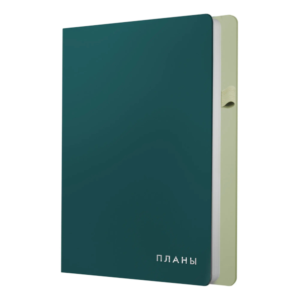 Ежедневник А5 136л не дат Listoff "Twist. Зеленый" интегр. обл., иск.кожа, сшивка ЕИКТФ52513601