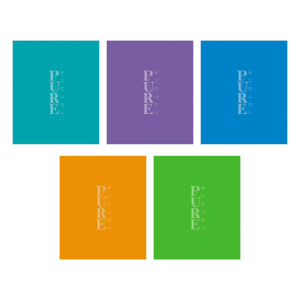 Тетрадь 48л А5 клетка "PUREcolour" картон, ассорти 48Т5C1 Hatber