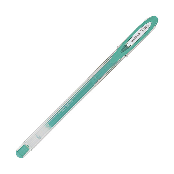 Ручка гелевая 0,7мм, зеленый, прозрач. корп. "Signo" UM-120AC UNI