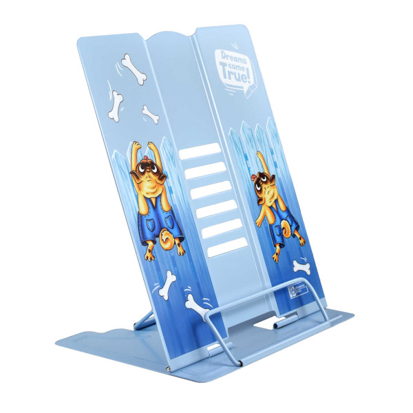 Подставка для книг металлическая "Мопсы на заборе" 21*26*16,5см 59888 Феникс+