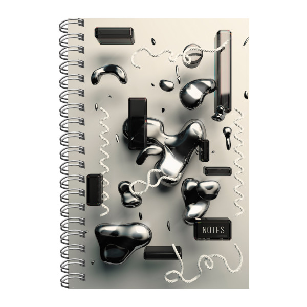 Записная книга А5 80л "Abstraction" клетка, гребень, тв.обл., 7БЦ, рисунок КЗС5803803 Listoff